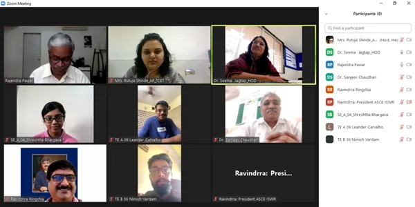 TCET Students and Team Zoom Meeting